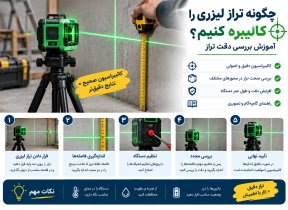 چگونه تراز لیزری را کالیبره کنیم؟ آموزش بررسی دقت تراز