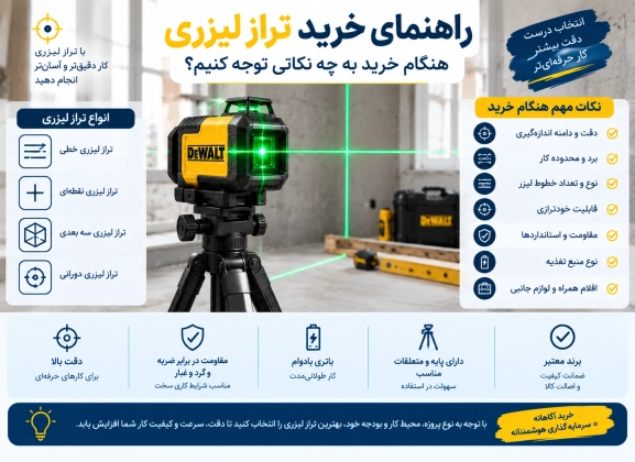 راهنمای خرید تراز لیزری؛ هنگام خرید به چه نکاتی توجه کنیم؟